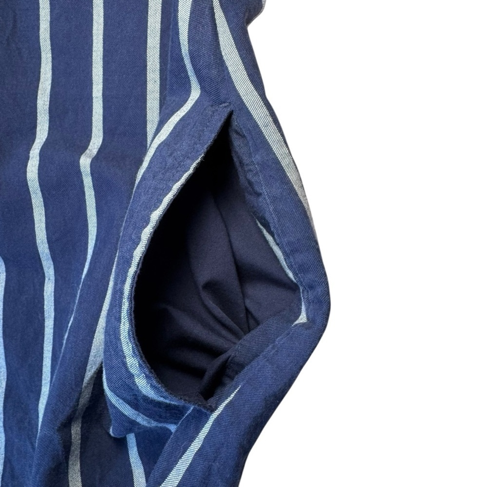 Tommy‎ Bahama Navy White Vista Stripe Flutter Sleeve Dress Size Medium - Picture 7 of 13